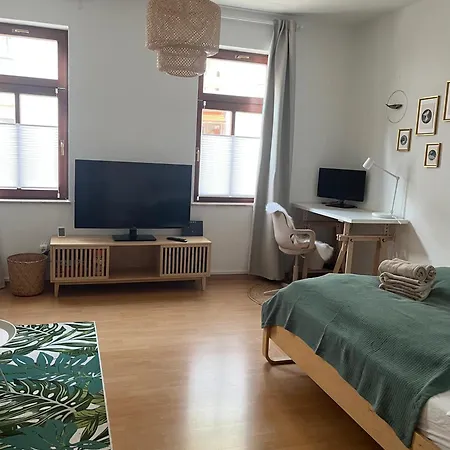 Gruenspecht Am Klein Venedig, Zentral Mit Balkon, Arbeitsplatz, Kueche, Badewanne Etc Daire Erfurt