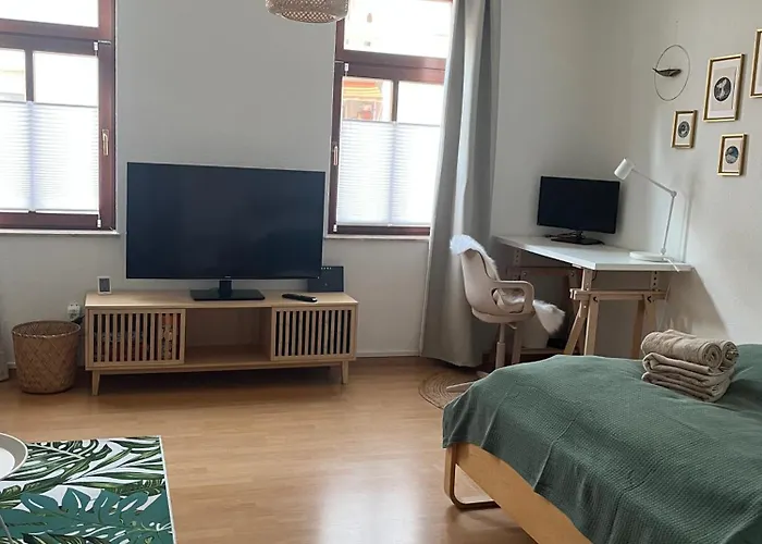 Gruenspecht Am Klein Venedig, Zentral Mit Balkon, Arbeitsplatz, Kueche, Badewanne Etc Daire Erfurt